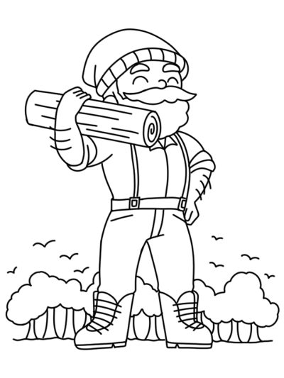 Paul Bunyan coloring page