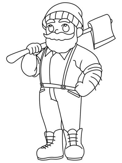 Paul Bunyan coloring page