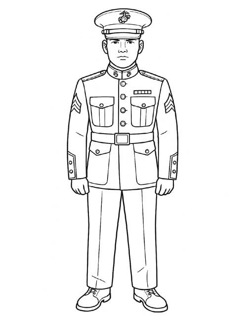 US marine coloring page