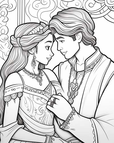 Young fairy tale couple