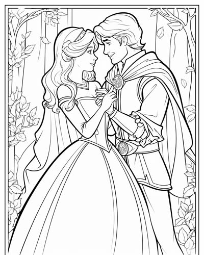 Robin Hood and Maid Marian coloring page
