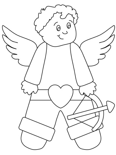 Valentine's Day Cupid coloring page