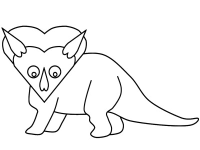 Triceratops Coloring Page