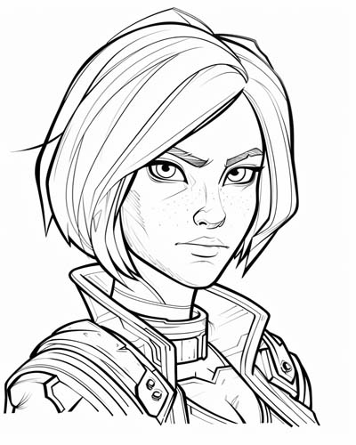 Maya from borderlands coloring page