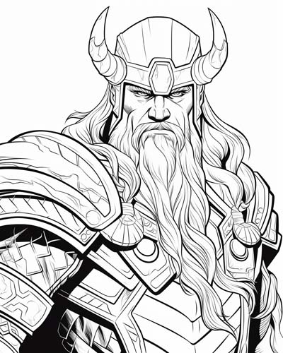 viking warrior coloring page