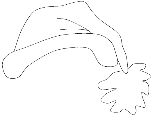 winter hat coloring page