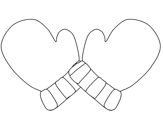 mittens coloring page