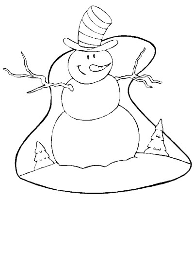 snowman coloring page