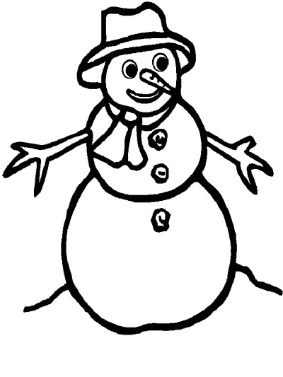 snowman coloring page