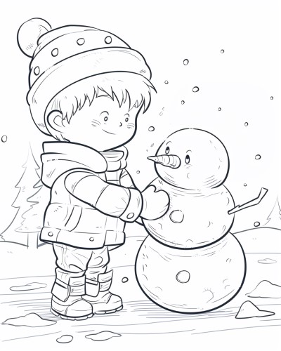 snowman coloring page