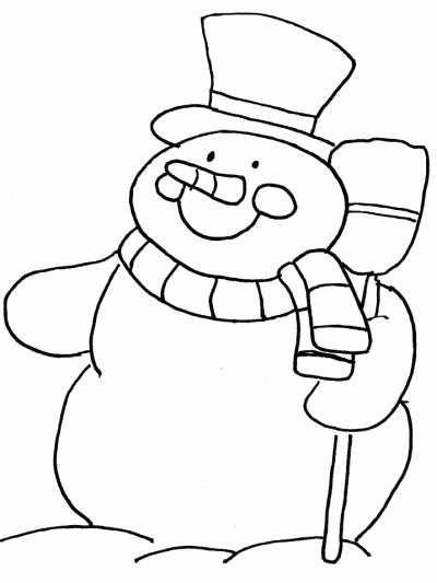 Winter Snowman Coloring Pages