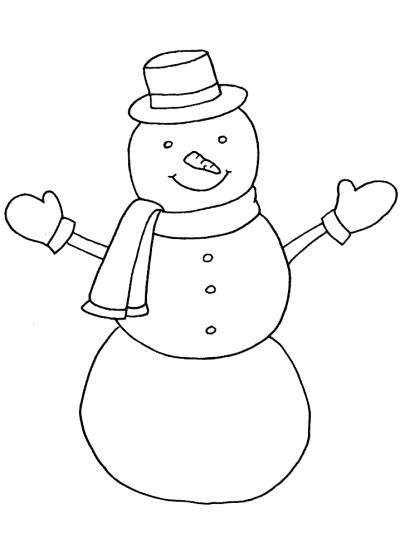snowman coloring page