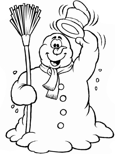 snowman coloring page