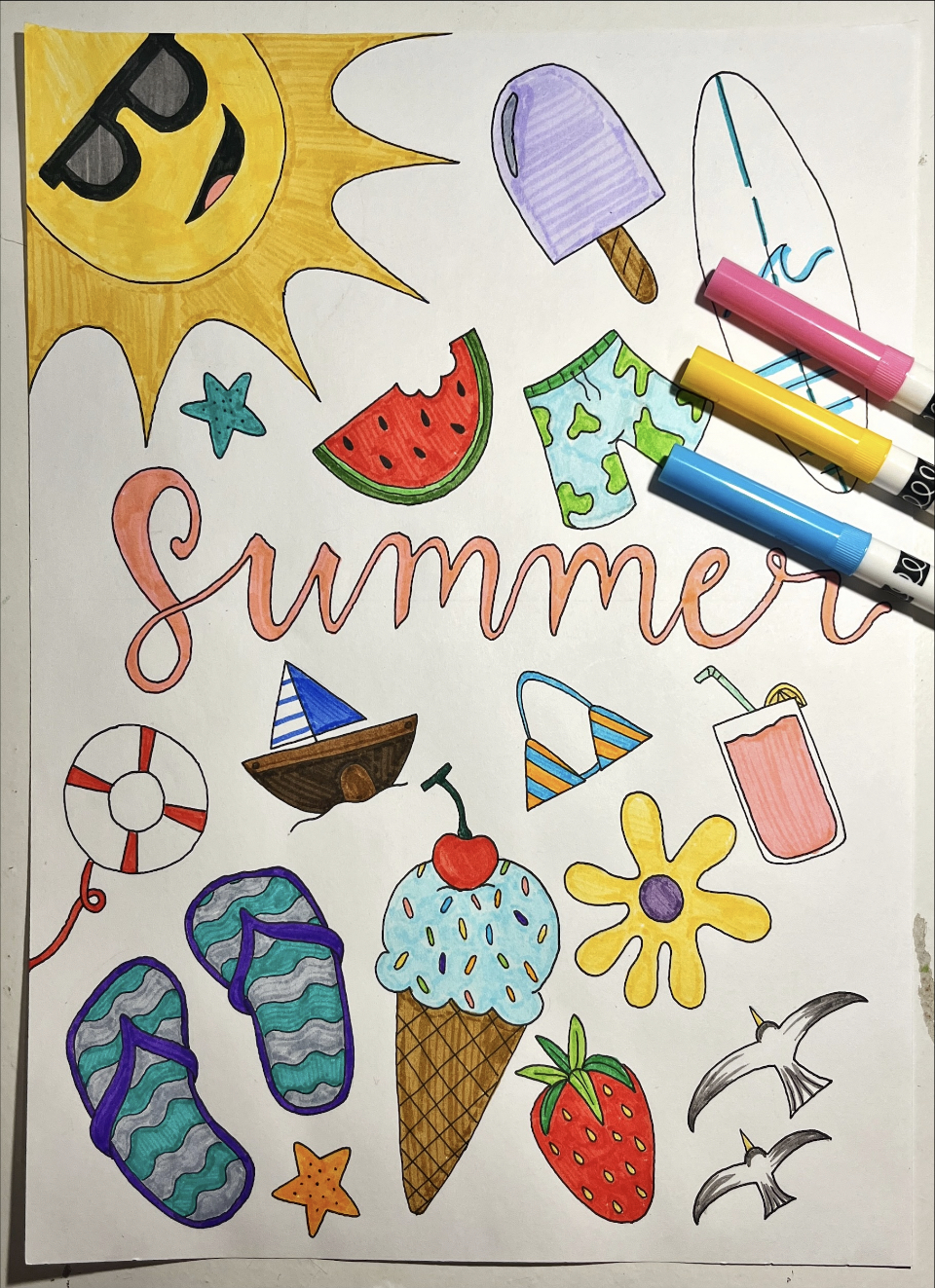 Summer Coloring Page - Printable Coloring Pages