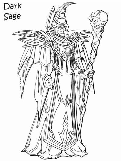 Yu-Gi-Oh coloring page: Dark Sage