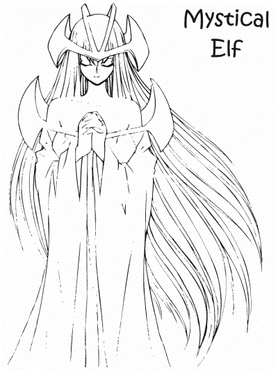 Yu-Gi-Oh coloring page: Mystical Elf