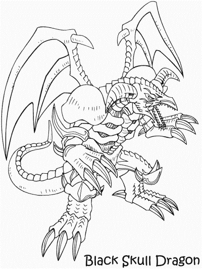 Yu-Gi-Oh coloring page: Black Skull Dragon