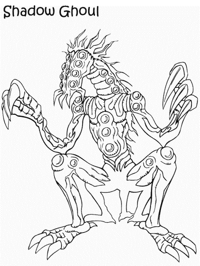 Yu-Gi-Oh coloring page: Shadow Ghoul