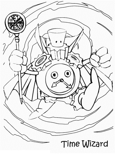 Yu-Gi-Oh coloring page: Time Wizard