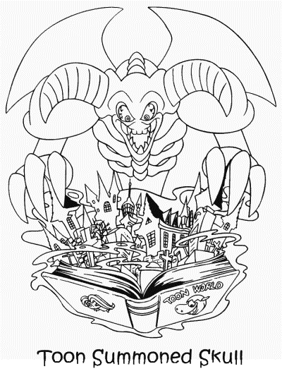 Yu-Gi-Oh coloring page: Toon Summoned Skull