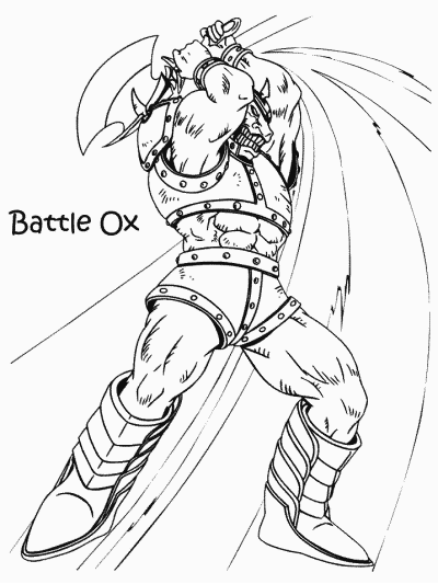Yu-Gi-Oh coloring page: Battle Ox