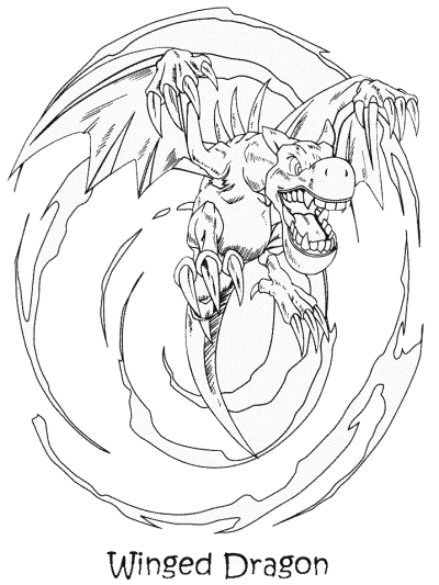 Yu-Gi-Oh coloring page: Winged Dragon