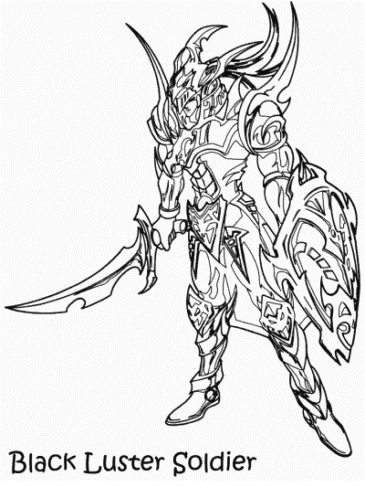 Yu-Gi-Oh coloring page: Black Luster Soldier