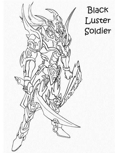 Yu-Gi-Oh coloring page: Black Luster Soldier