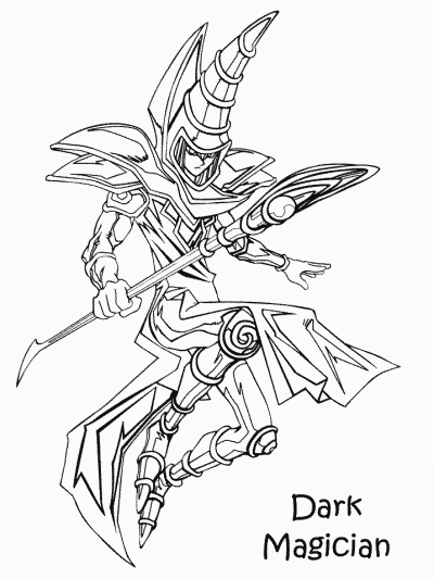 Yu-Gi-Oh coloring page: Dark Magician