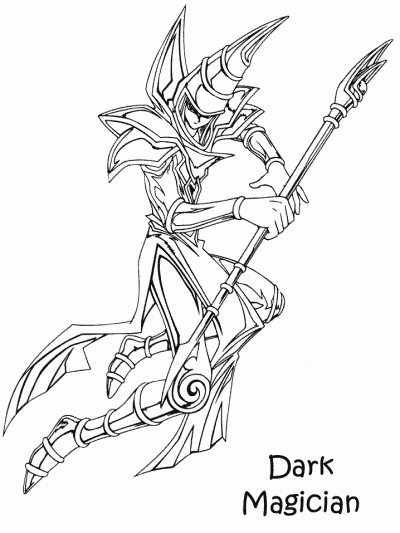 Yu-Gi-Oh coloring page: Dark Magician