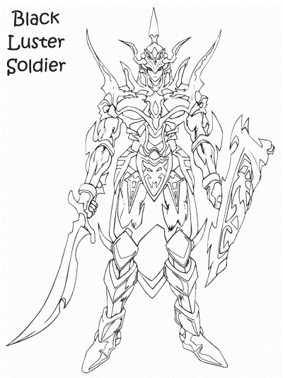 Yu-Gi-Oh coloring page: Black Luster Soldier