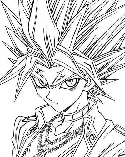 Yu-Gi-Oh coloring page: Yugi Muto