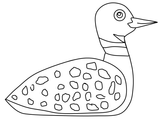 Loon coloring page