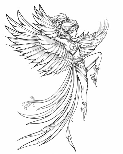 hindu parrot spirit coloring page