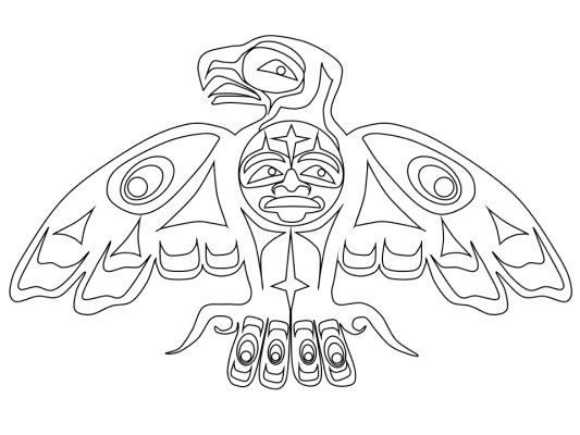 First Nations eagle coloring pages