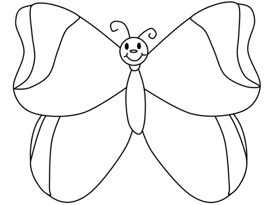 cartoon butterfly coloring page
