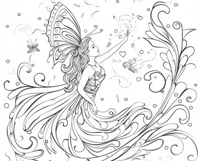 butterflies in Irish folklore coloring page