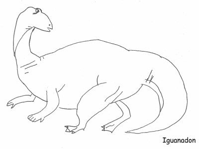 Iguanadon coloring page