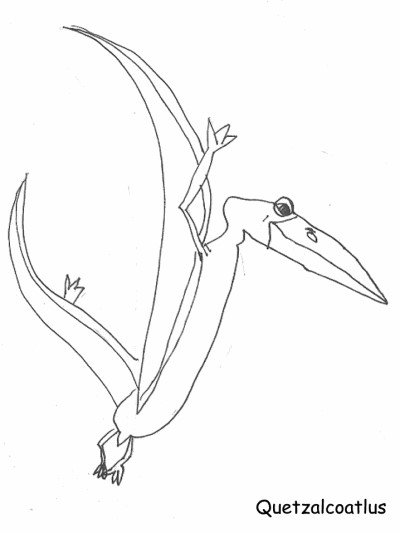 Quetzalcoatlus dinosaur coloring page