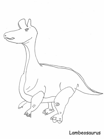 Lambeosaurus coloring page