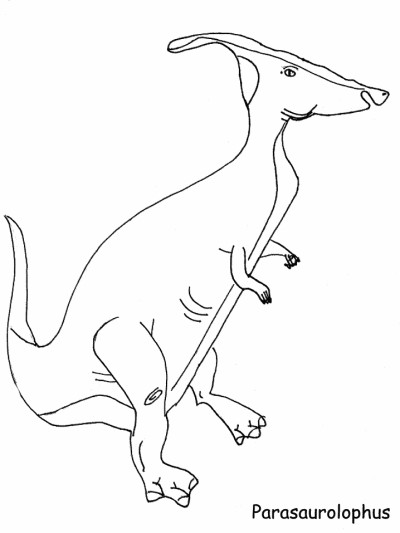 Parasaurolophus coloring page