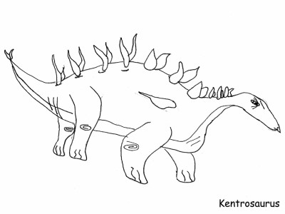 Kentrosaurs coloring page