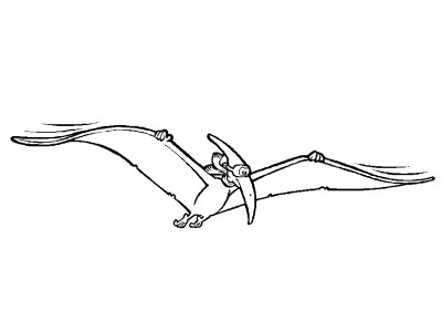 pterodactyl coloring page