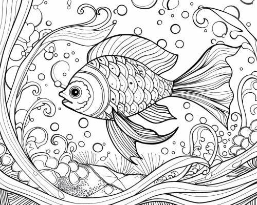 fish coloring page