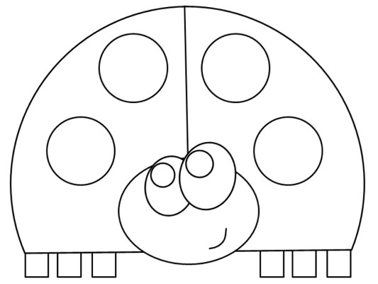 cheerful ladybug coloring page