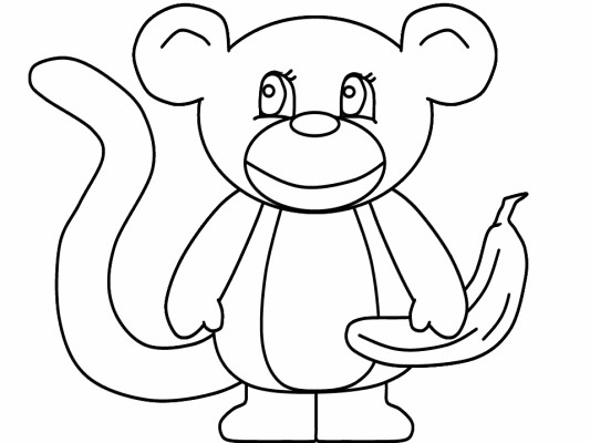 monkey coloring page