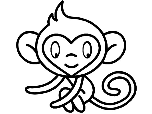 monkey coloring page
