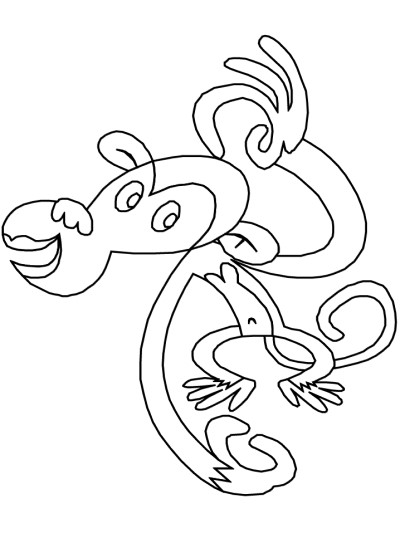 monkey coloring page
