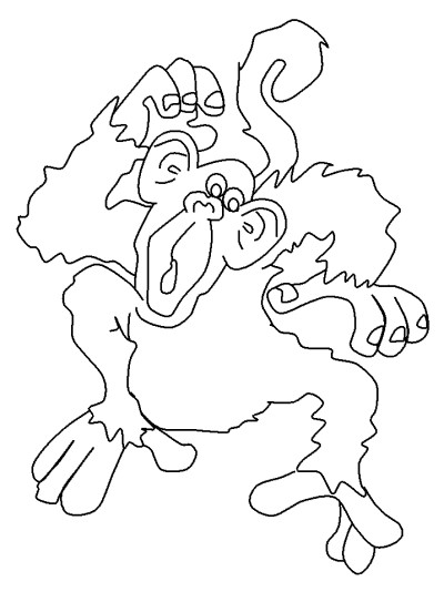 Monkey Coloring Page