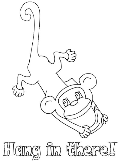 monkey coloring page